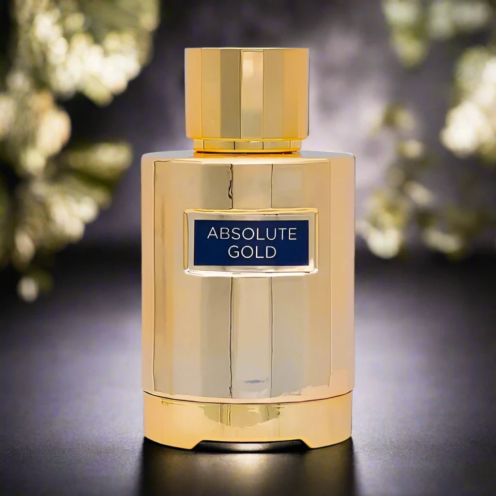 Absolute Gold Perfume 100ml EDP by Fragrance World - Luxurious, golden fragrance in premium packaging.