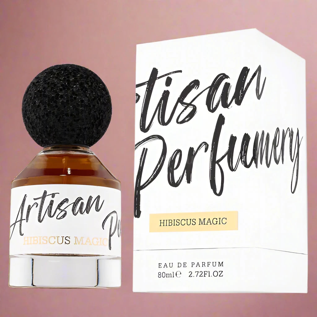 Artisan Perfume Hibiscus Magic 80ml EDP by Fragrance World - A floral and enchanting fragrance, presented in a beautifully designed bottle.