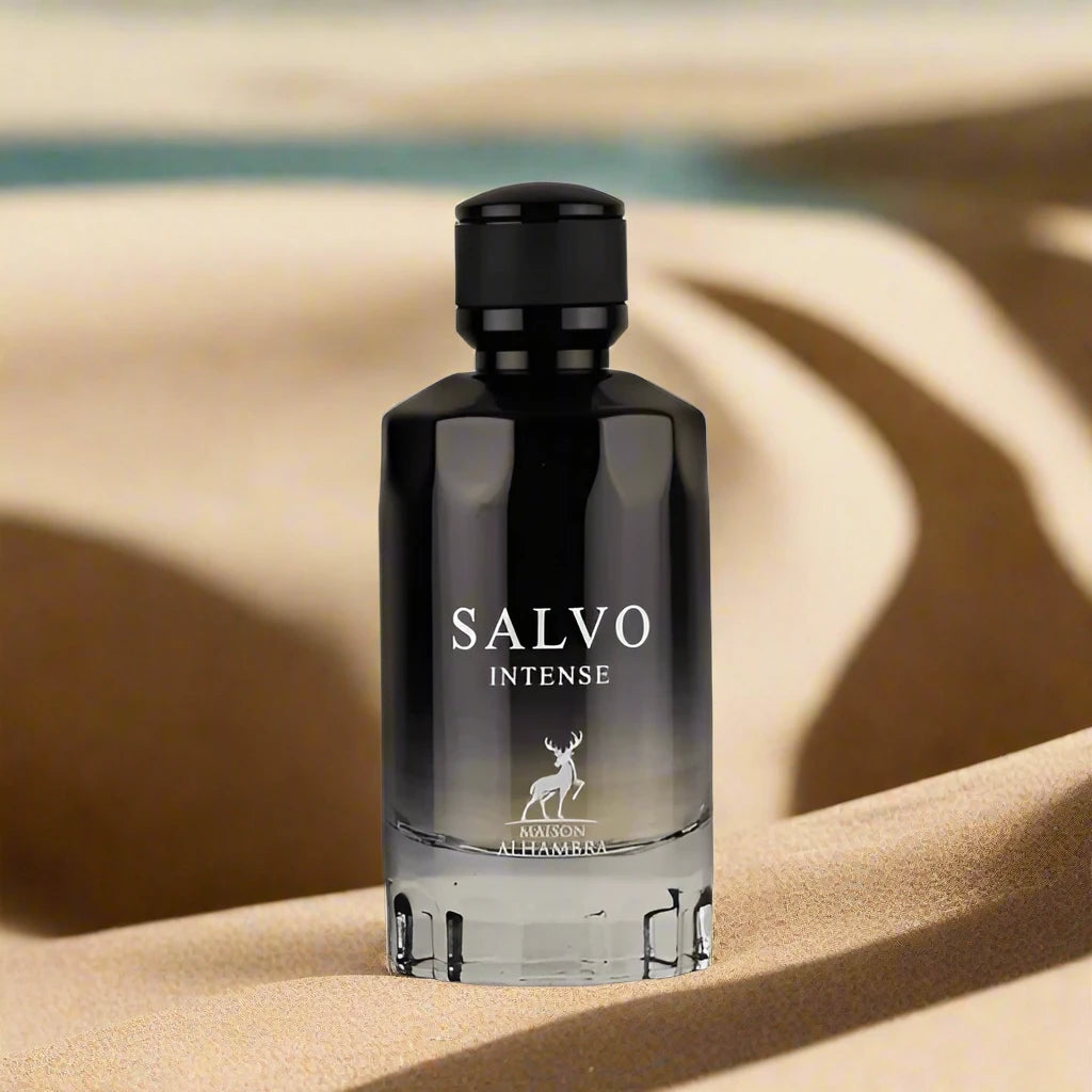 100ml Salvo Intense EDP by Maison Alhambra, featuring citrus and aromatic notes for men.