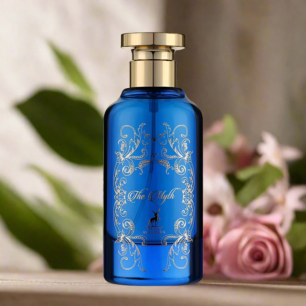 The Myth 100ml EDP by Maison Alhambra – A captivating fragrance with a blend of oriental and floral notes, housed in a sleek 100ml bottle.