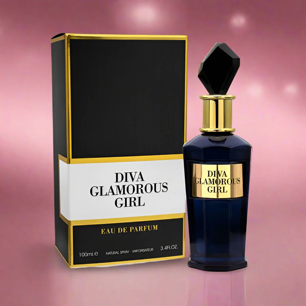 Diva Glamorous Girl Perfume – 100ml EDP by Fragrance World – A luxurious and feminine fragrance with sweet floral and fruity notes for a glamorous touch.
