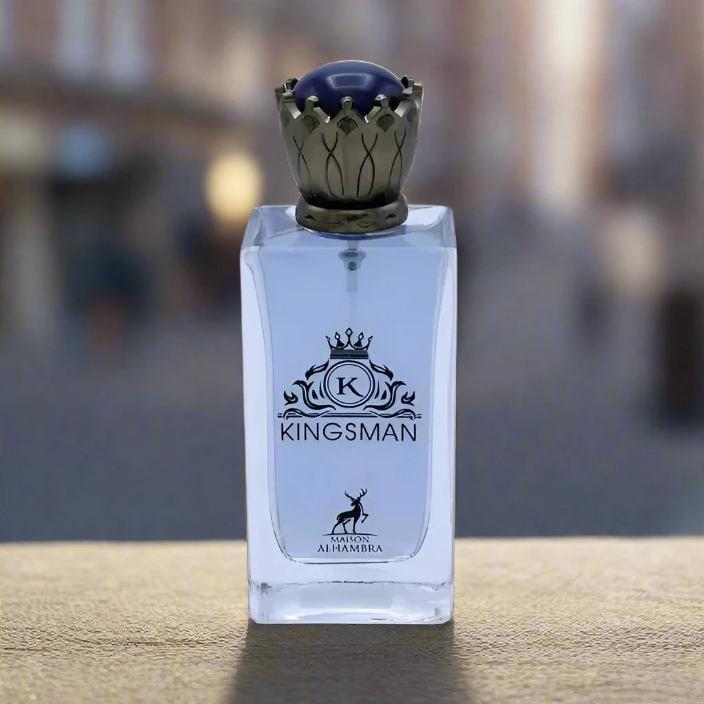 Kingsman Perfume 100ml EDP by Maison Alhambra - Bold and sophisticated fragrance in an elegant bottle."