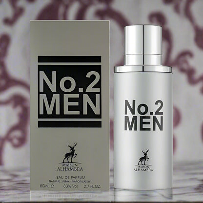 No. 2 Men Perfume 80ml EDP by Maison Alhambra, a refined and modern fragrance for men.