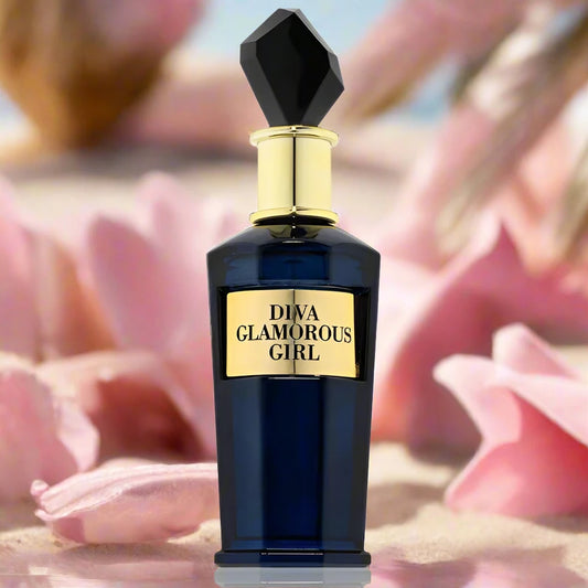 Diva Glamorous Girl Perfume – 100ml EDP by Fragrance World – A captivating, sweet floral fragrance that evokes luxury and elegance.