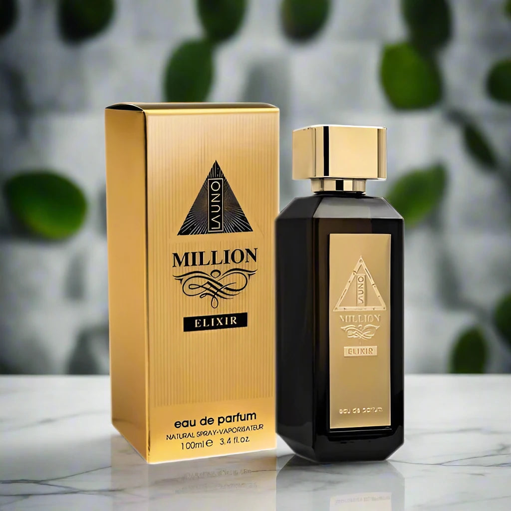 100ml La Uno Million Elixir EDP by Fragrance World, featuring fruity and floral notes for men.