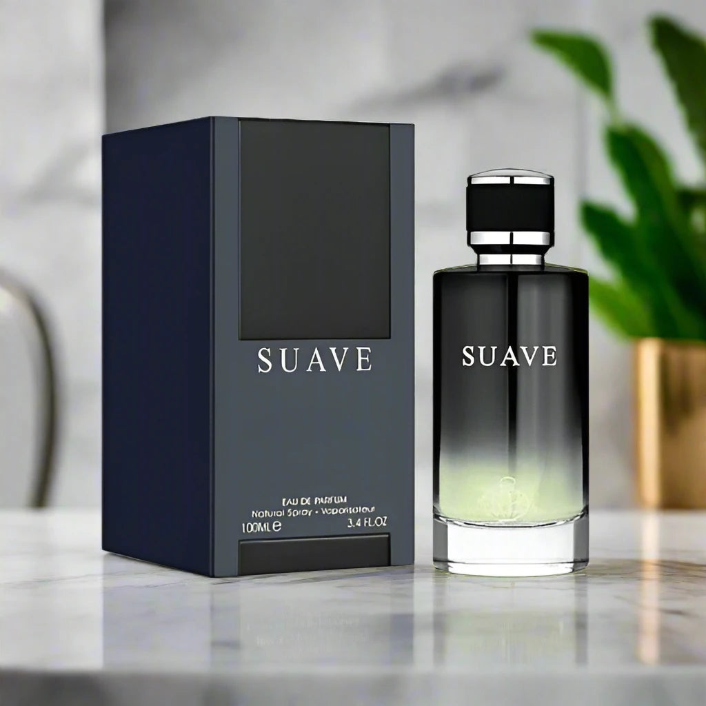 Suave Eau de Parfum 100ml by Fragrance World in an elegant bottle.