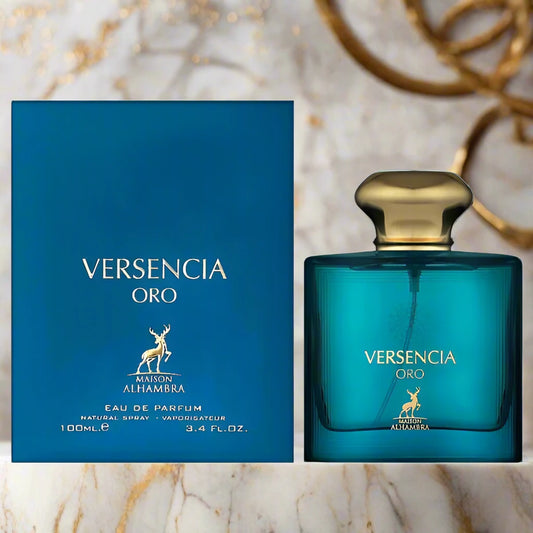 Versencia Oro 100ml EDP by Maison Alhambra - Elegant and luxurious fragrance in premium packaging.